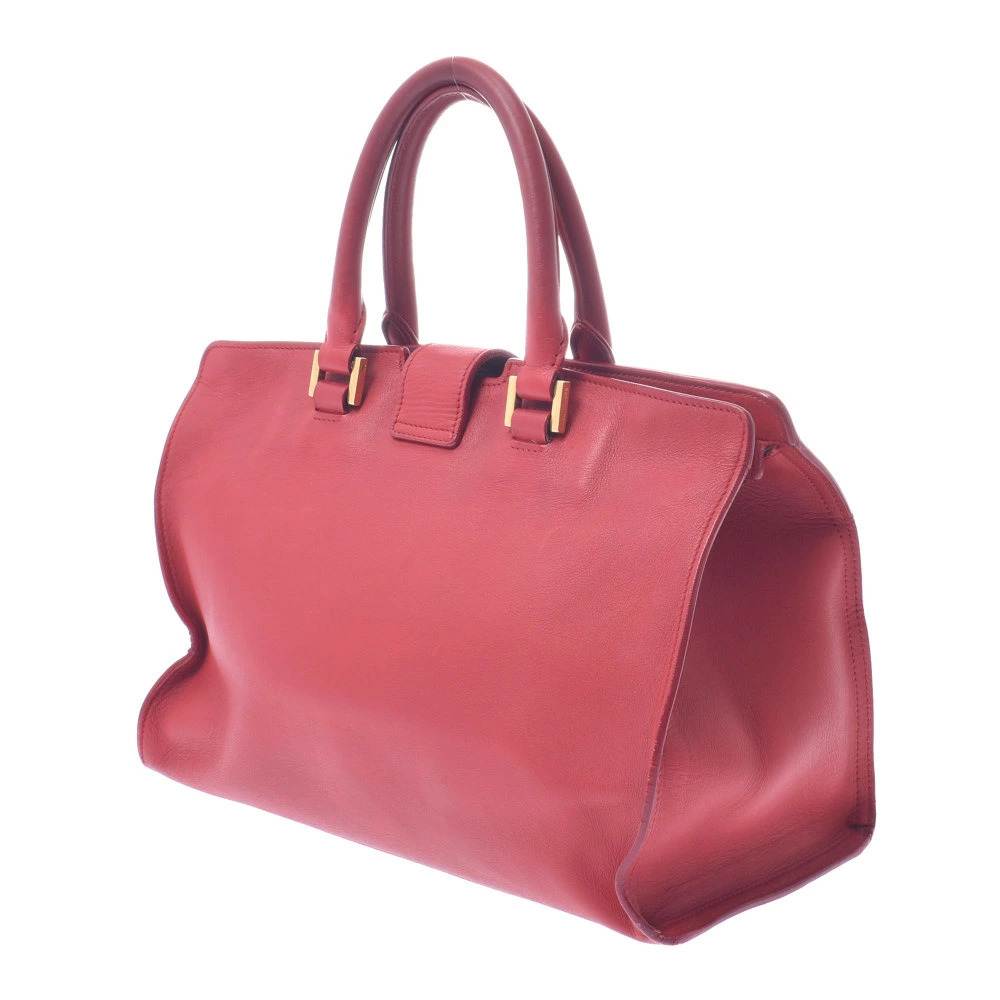 Saint Laurent Calfskin Red Bag Handbag Cabas Red